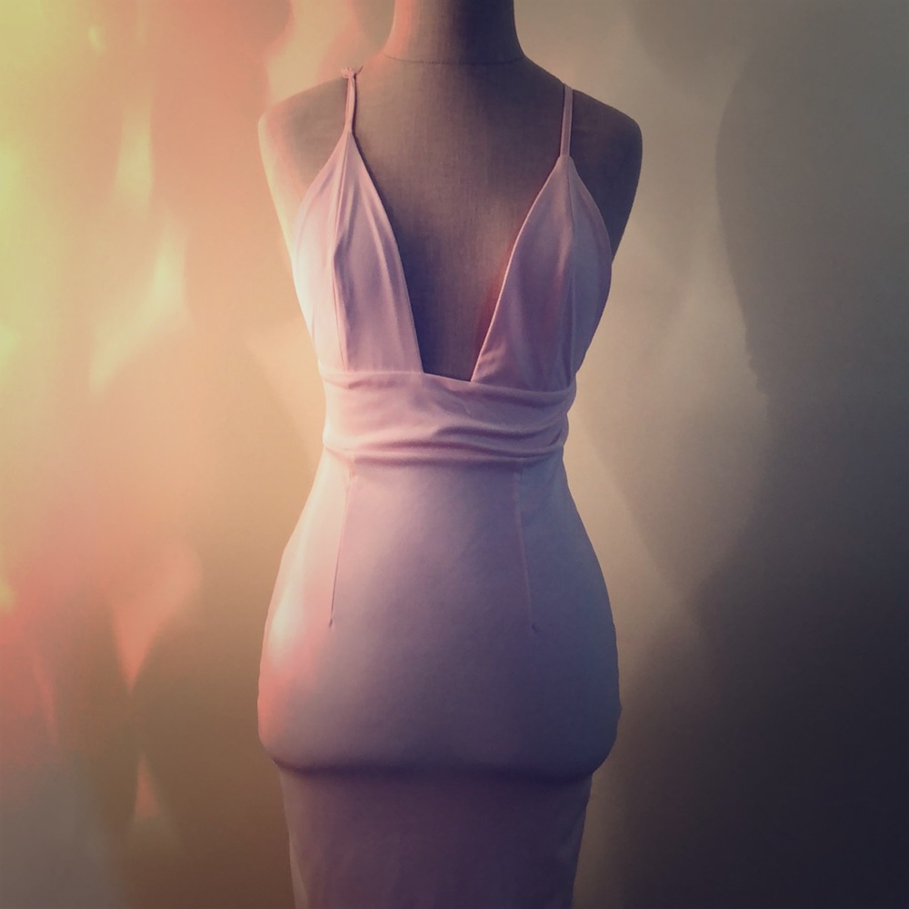 Plunge Neck Bodycon Dress